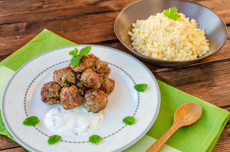 Beef Meatballs with Cilantro Stock Photo Image of cooked, fast 44199356