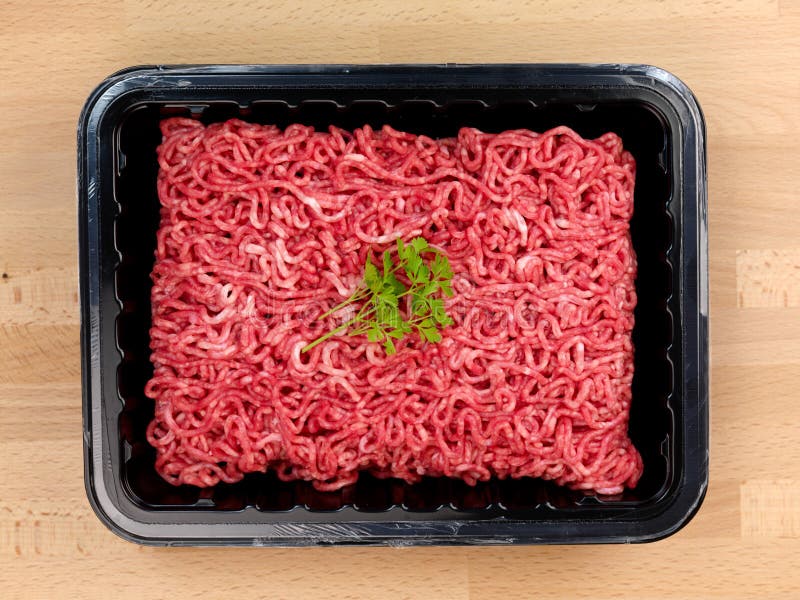 Beef Mince stock photo. Image of ingredience, mince, plastic 14147462