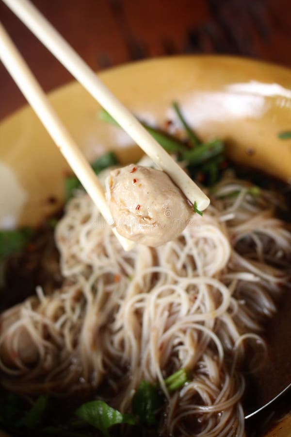 Beef noodles in soup stock image. Image of dinner, lunch - 35220385