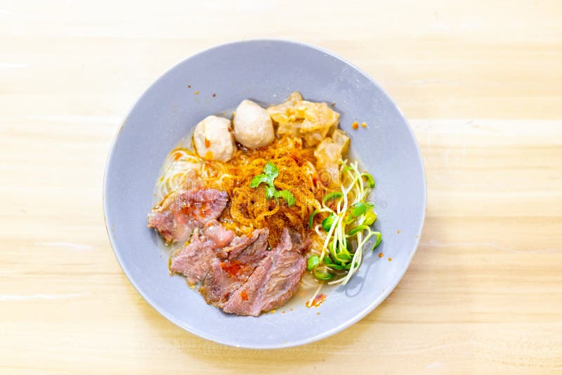 Beef noodles in soup stock image. Image of china, balanced - 256195469