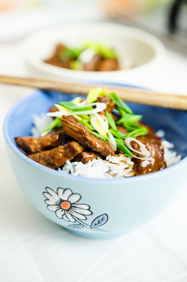 Beef in Oyster Sauce with Jasmine Rice Stock Photo Image of cast