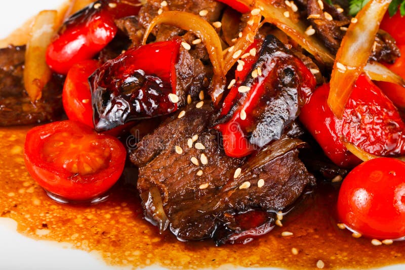 Beef in oyster sauce stock image. Image of dinner, tasty 152760759