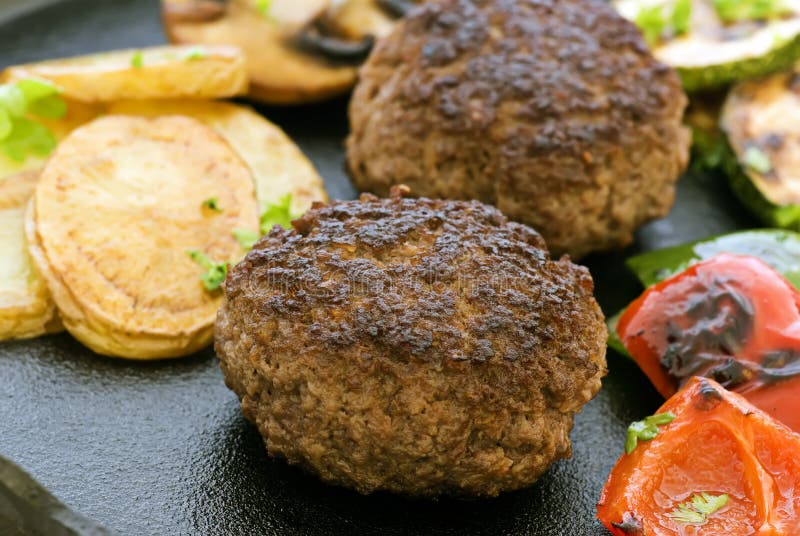 Beef patty stock photo. Image of food, burger, cooked 17830600