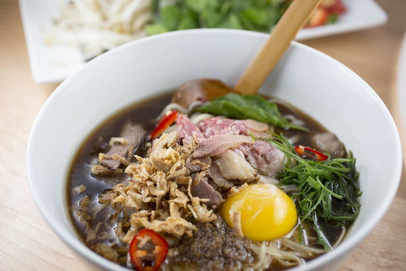 Beef Pho Noodle Soup stock image. Image of chopsticks - 68657037