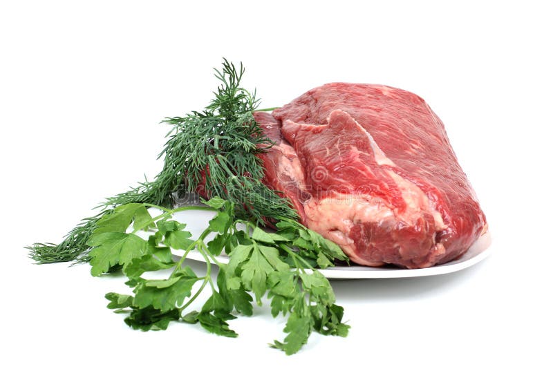 Beef and dill two stock photo. Image of healthy, isolated 134603978