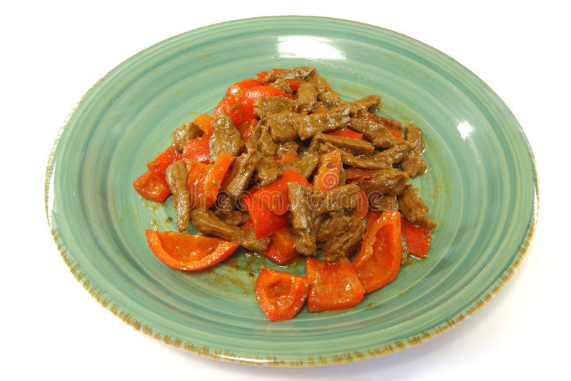 Beef & Red Bell Pepper stir-fry in Satay