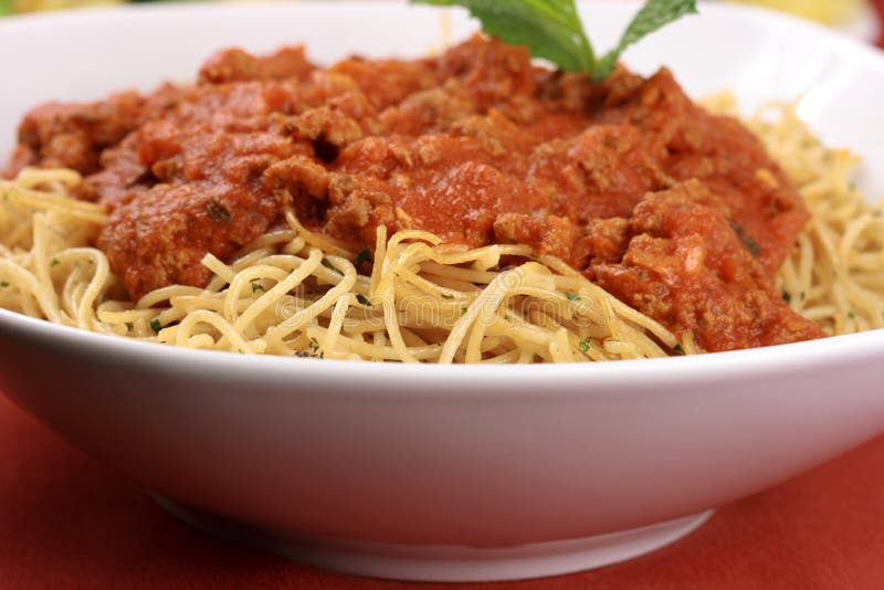 Beef sauce pasta stock photo. Image of meal, extra, italy 8644362