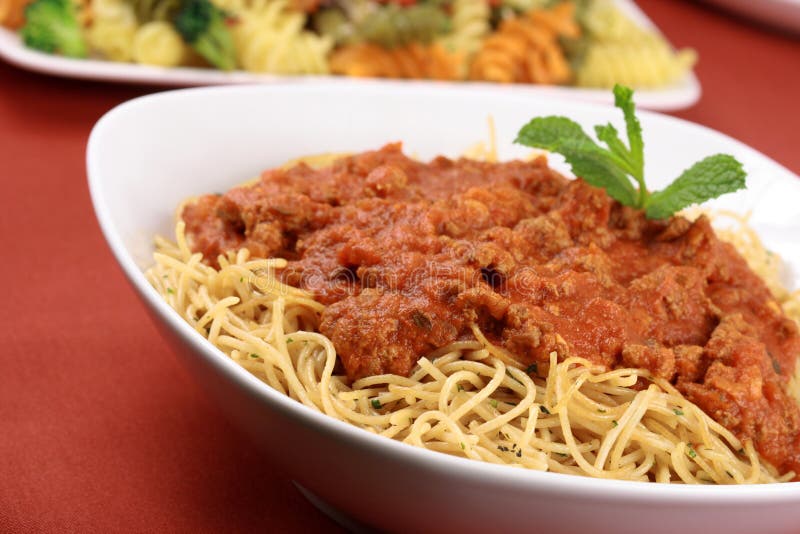 Beef sauce pasta stock image. Image of basil, herbs, ground 10271893