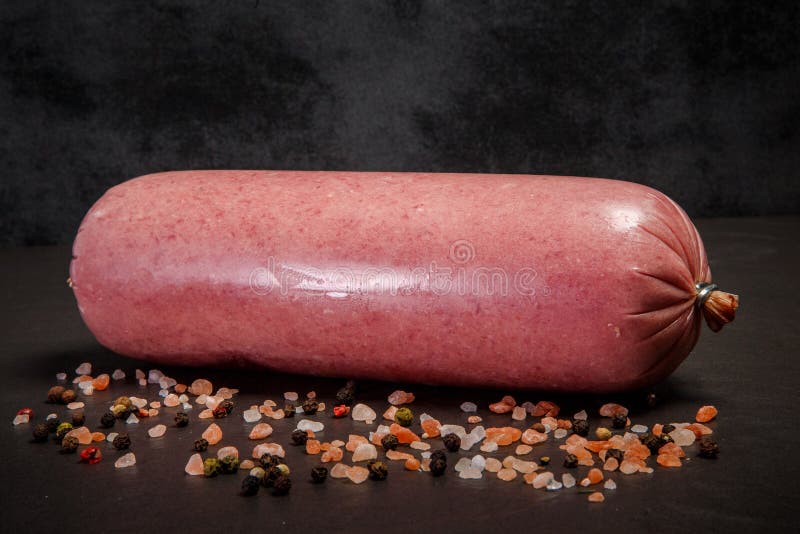 Beef Sausage Served in Big Thick Stick with Spices Stock Image Image