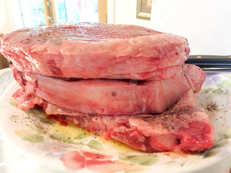 Beef steak on plate stock photo Beef steak on plate stock photo