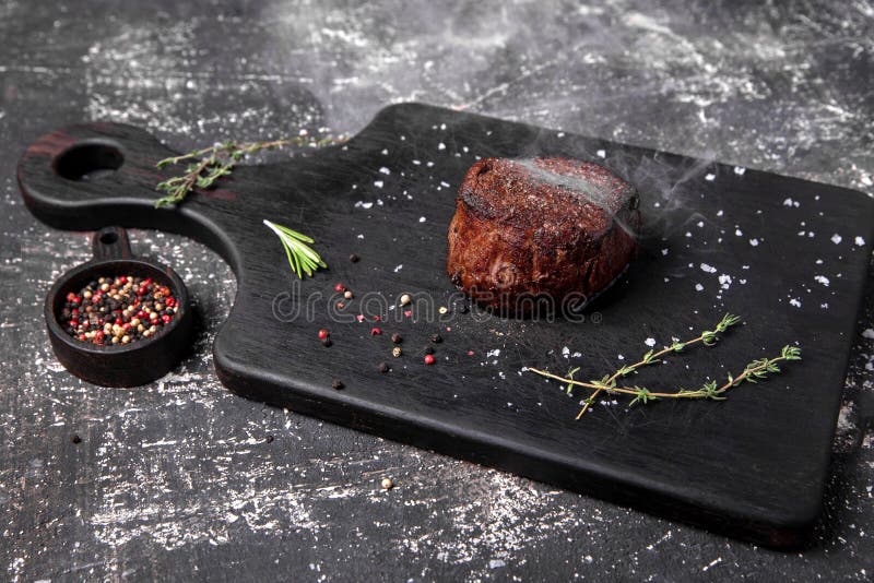 Beef Steak with Thyme and Rosemary Stock Image Image of setting