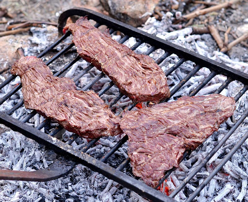 Beef steaks on the grill stock image. Image of meat, steak 45481767
