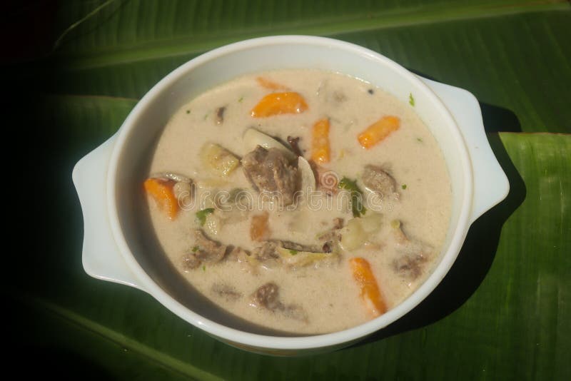 Beef Stew Stew with Coconut Milk Stock Photo Image of lunch, food 237708224