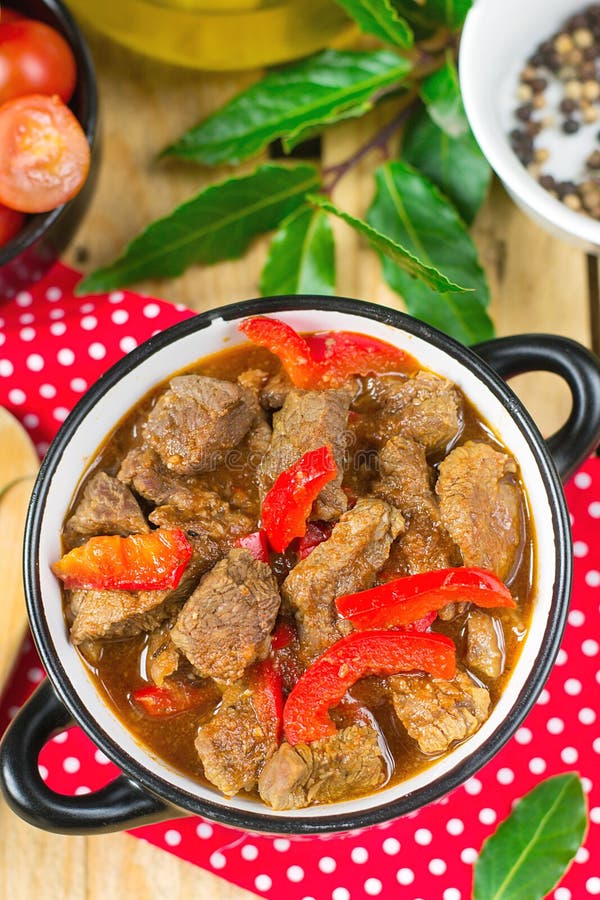 Beef Stew with Paprika and Bell Peppers Stock Photo Image of bell