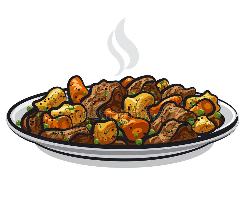 Beef stew stock illustration. Illustration of steak, potato 30810621