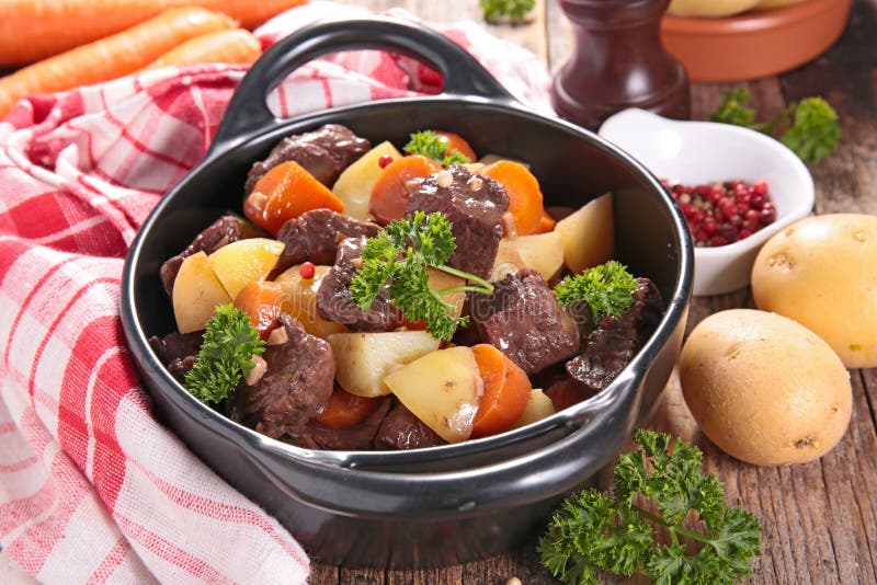 Beef stew and vegetables stock photo. Image of casserole 61887404