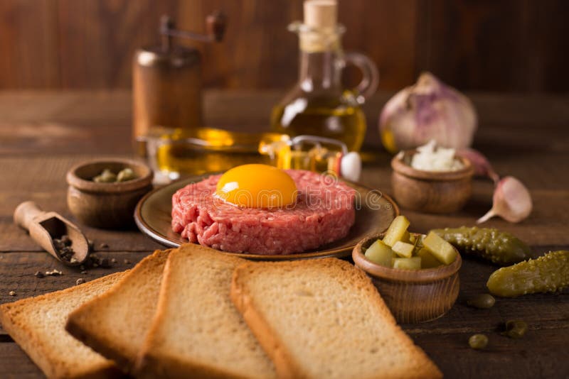 Beef tartar stock photo. Image of fresh, nobody, healthy - 61943594