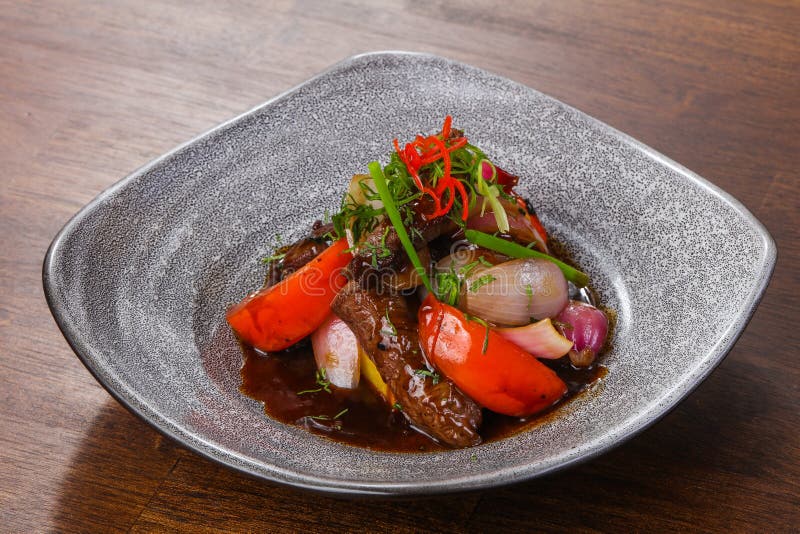 Beef with Teriyaki Sauce and Vegetables Stock Image Image of asia, lunch 199494337