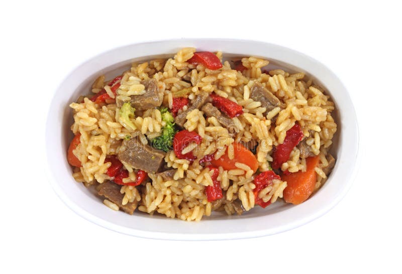 Beef Vegetable Rice Lunch stock image. Image of creamy 25642689