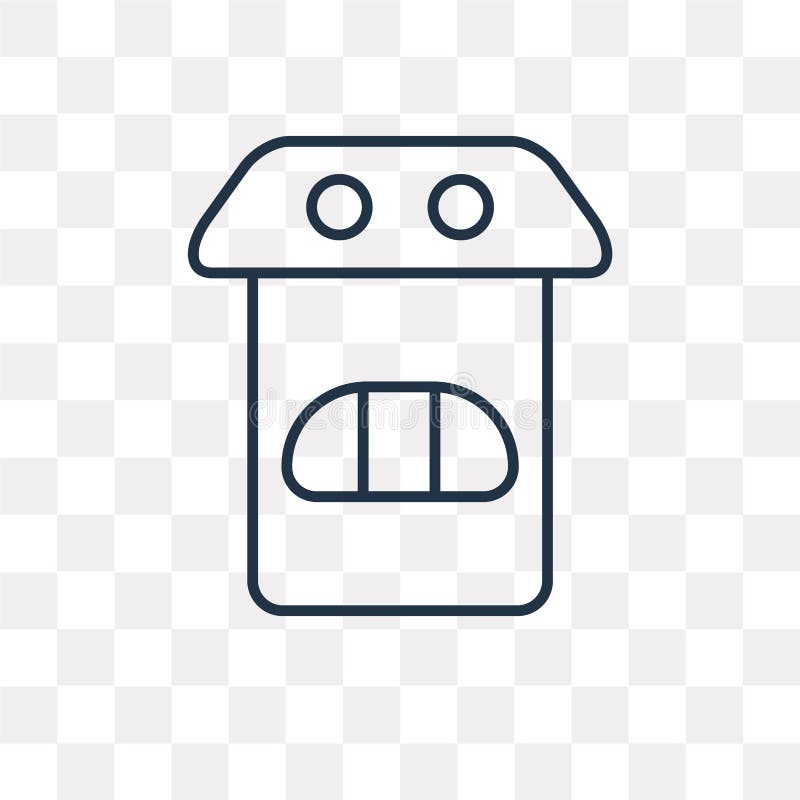 Beehive vector icon isolated on transparent background, linear B stock illustration