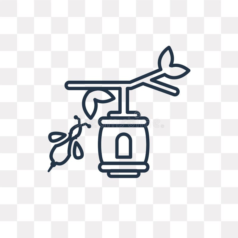 Beehive vector icon isolated on transparent background, linear B vector illustration