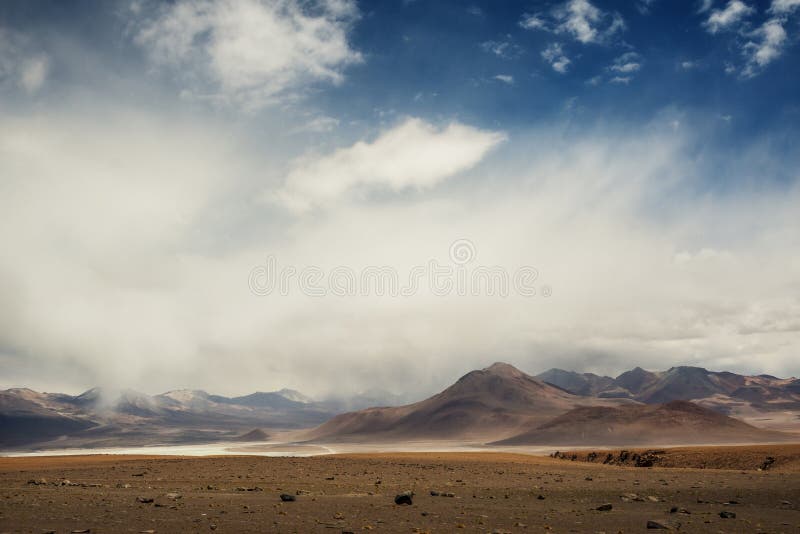 Beeld van de woestijn van atacama stock foto