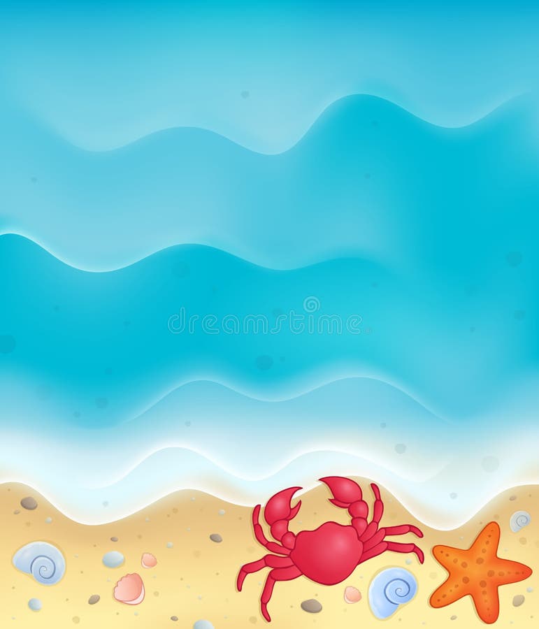 Beeld 4 van het strandthema vector illustratie Beeld 4 van het strandthema vector illustratie