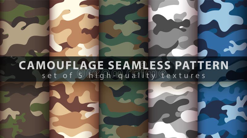 Beeldpatroon camouflage-militaire naadloos instellen