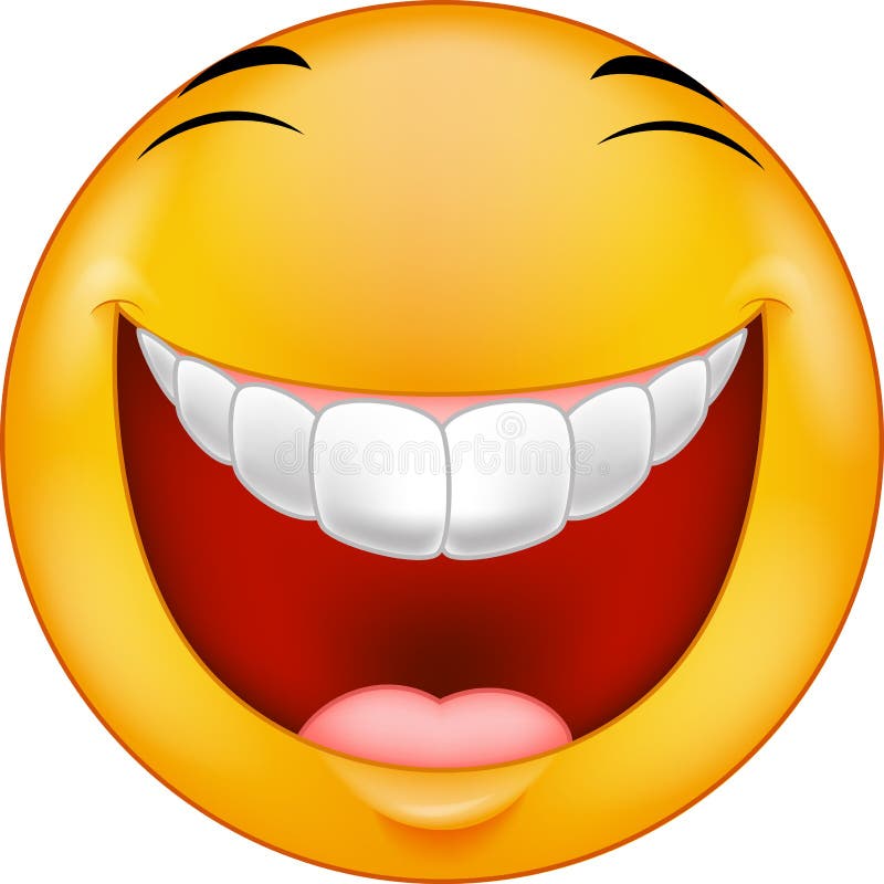 Beeldverhaal Het Lachen Smiley Vector Illustratie - Illustration of