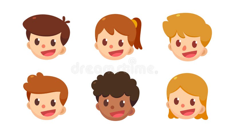 Beeldverhaalavatar reeks Leuke jongens en meisjes in verschillende stijlen royalty-vrije illustratie Beeldverhaalavatar reeks Leuke jongens en meisjes in verschillende stijlen royalty-vrije illustratie