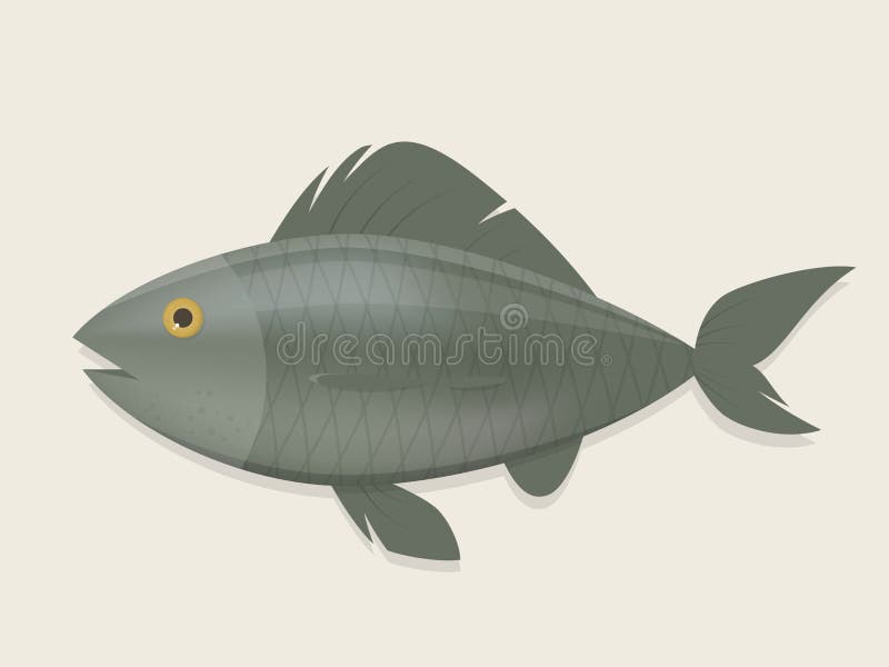 Beeldverhaalillustratie van een vis stock illustratie Beeldverhaalillustratie van een vis stock illustratie