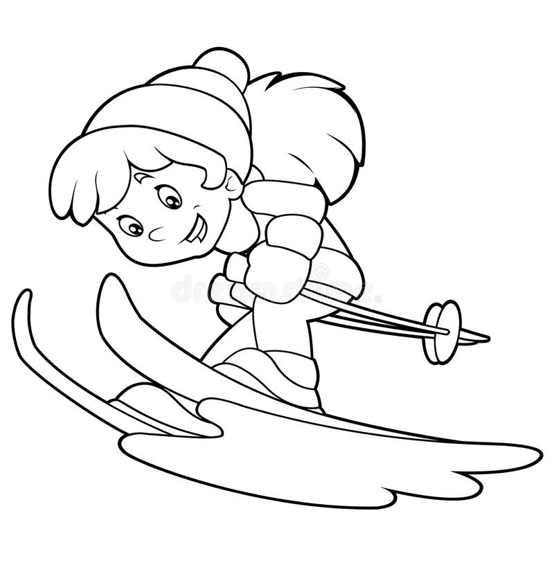 Beeldverhaalkind - activiteit - illustratie voor de kinderen stock illustratie Beeldverhaalkind - activiteit - illustratie voor de kinderen stock illustratie
