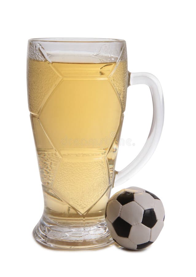 Beer and ball seven stock image. Image of scoring, lager 107440091