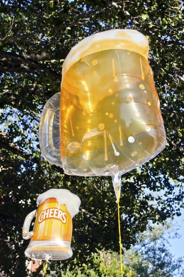 Beer with balloons stock photo. Image of brewery, lager 35211192