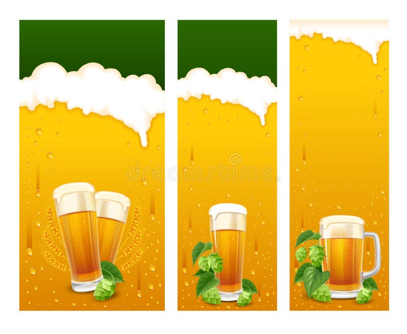 Beer banners stock vector. Illustration of goblet, bitter 58942435