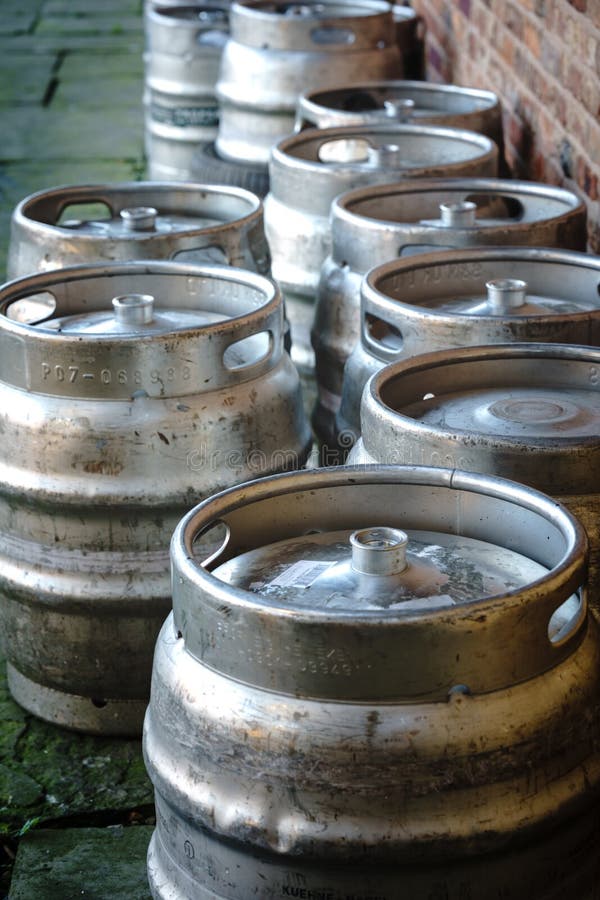 Beer Barrels Metal Containers Stock Photo Image of beer, industry