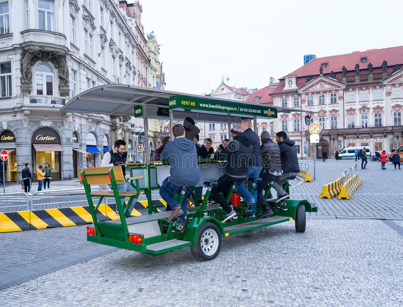 Beer bike, Prague, Czech Republic