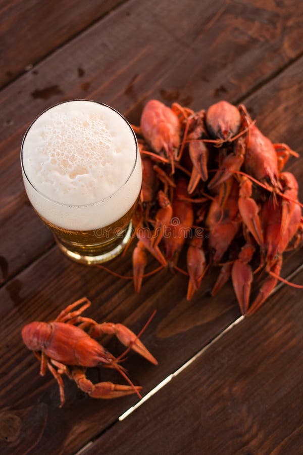 Beer and boiled crawfish stock image. Image of alcohol 72333661