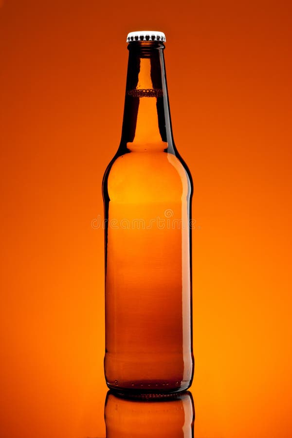Classic Plain Brown Glass Beer Bottle Stock Image Image of hops