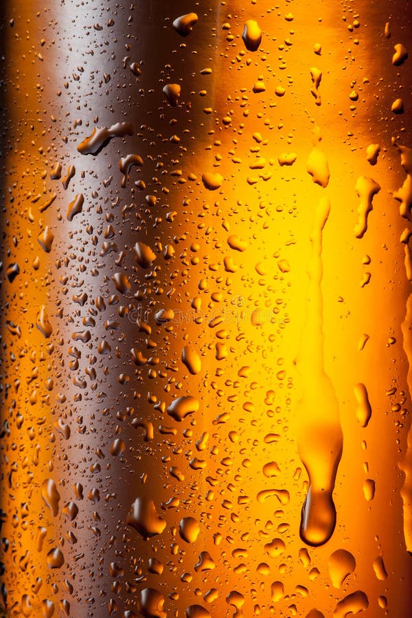 Beer Bottle with Drops. Abstract Background Stock Photo Image of