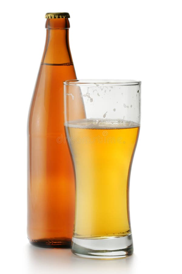 Beer bottle and glass royalty free stock images Beer bottle and glass royalty free stock images