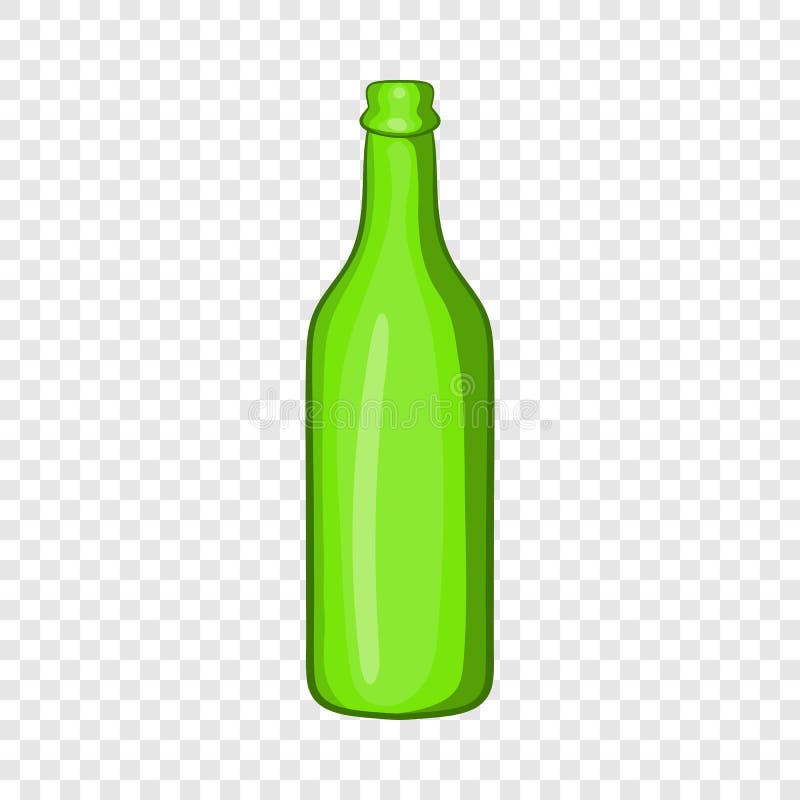 Beer bottle icon, cartoon style