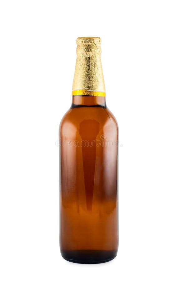 Beer bottle isolated.