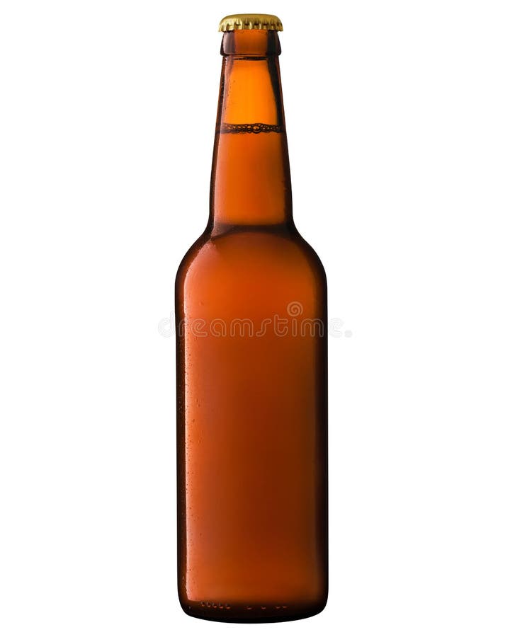Download A Big Beer Bottle Mock-Up With Glass Of Session Pale Ale And Foam. Blank Label Stock Image ...