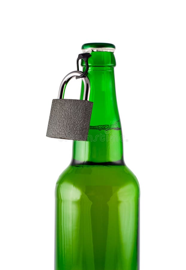 Beer, Bottle, Padlock Isolated. Stock Image Image of clipping