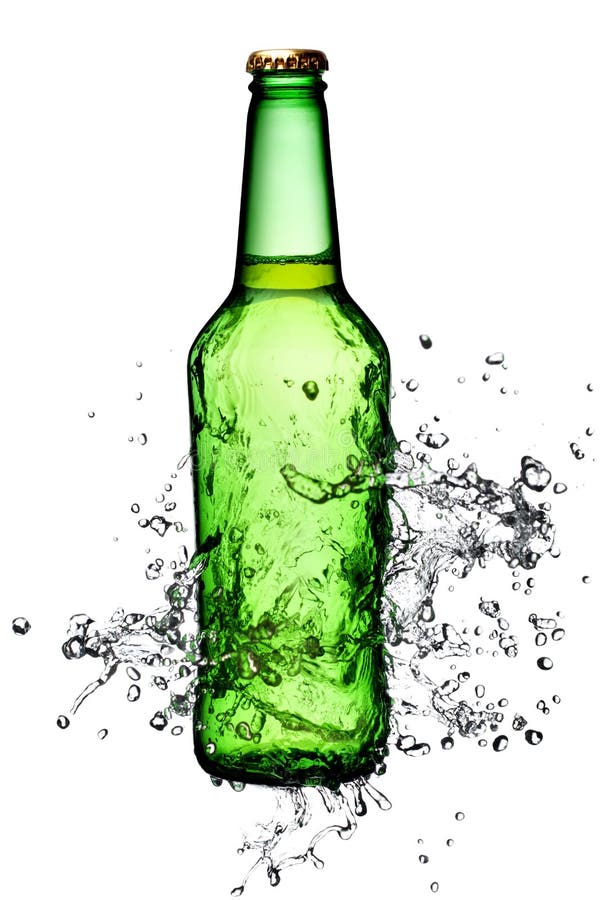 Bottle of Beer with Water Splash Stock Photo Image of cold, fresh
