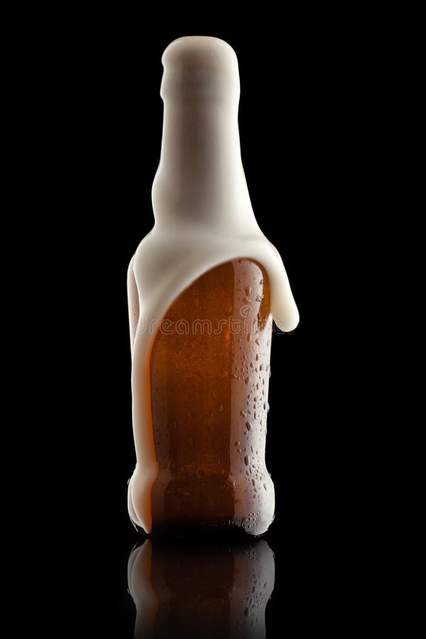 Beer Bottle with Suds