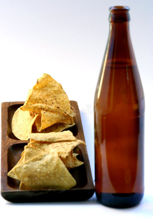 Beer Bottle with Unhealthy Eating