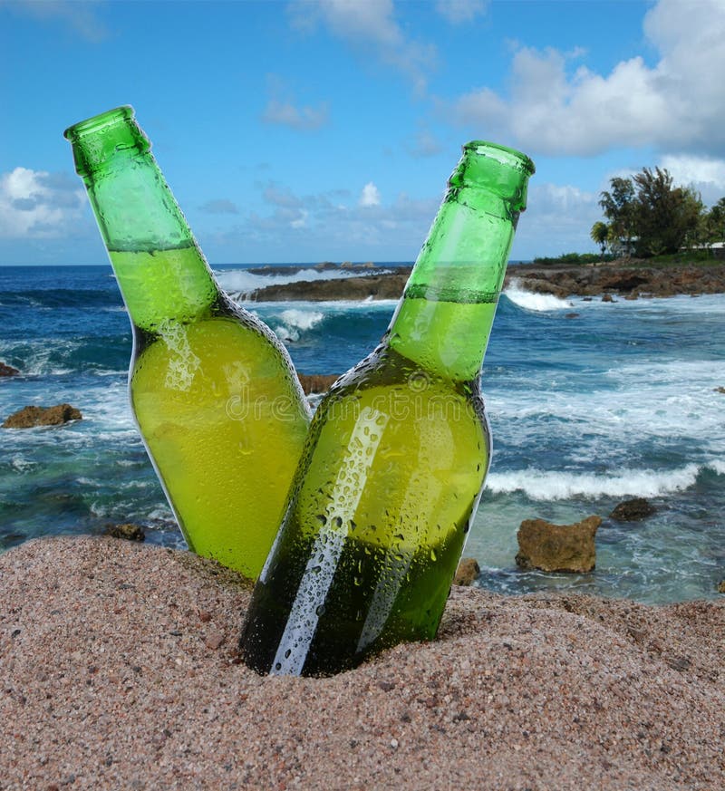 Beer Bottles in the Sand