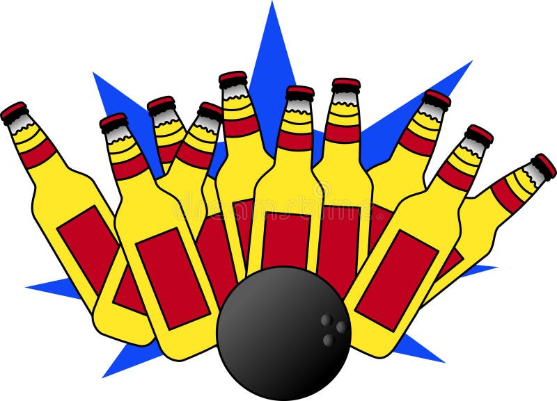 Beer Bowling stock vector. Illustration of beer, bowling - 60043341